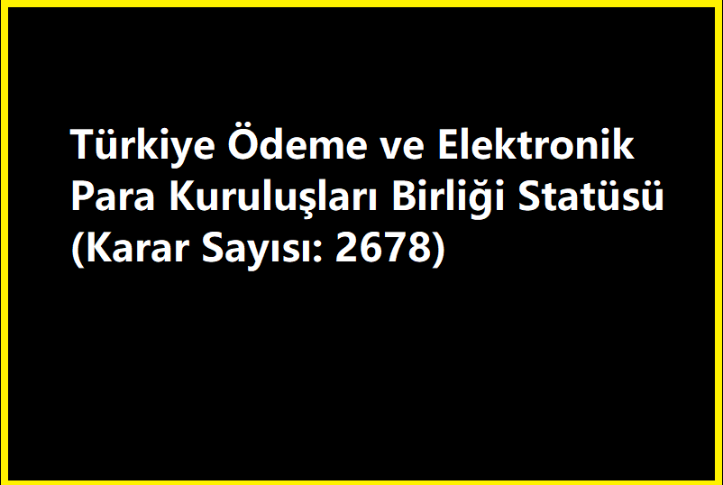 Türkiye Ödeme ve Elektronik Para Kuruluşları Birlik Oldu 28.06.2020